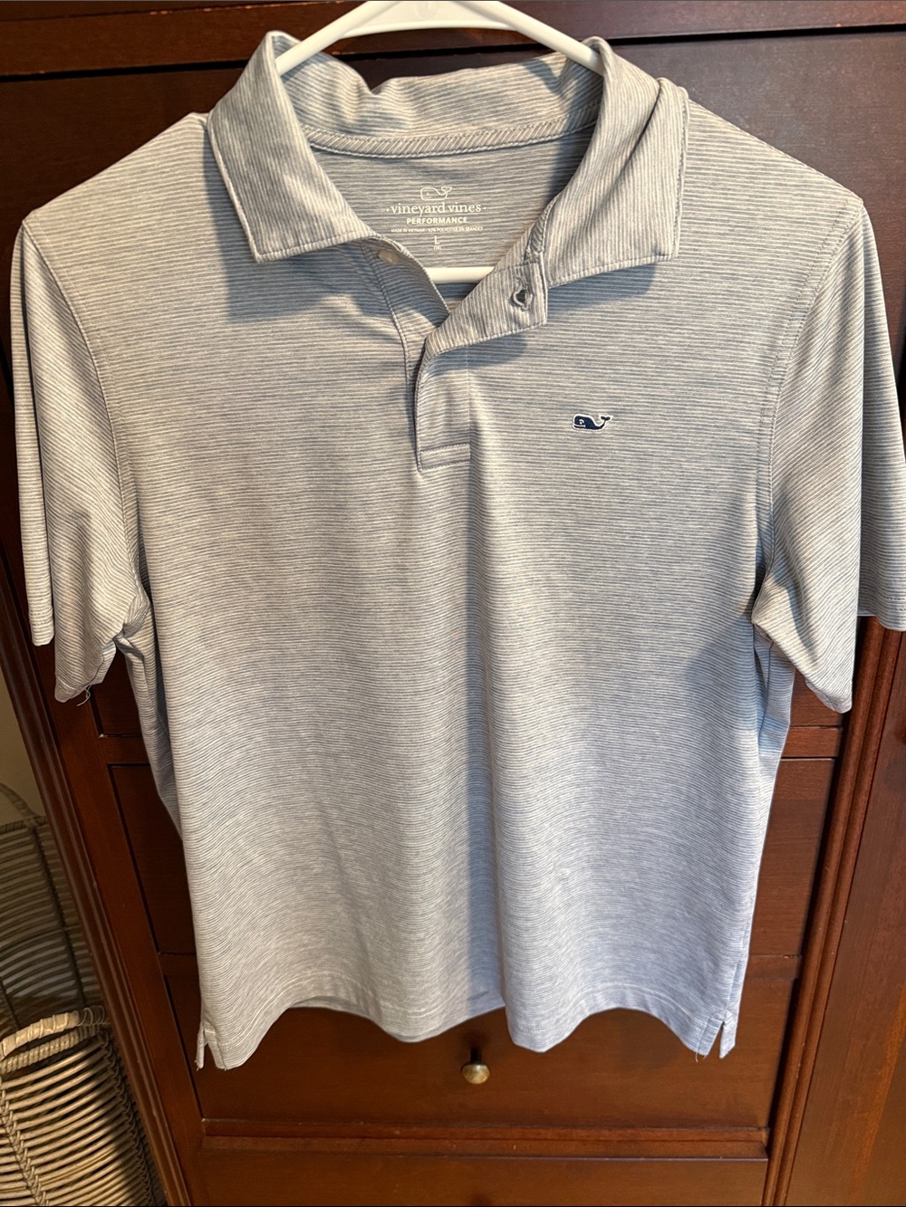 Vineyard Vines Men’s Light Heather Gray Performance Polo